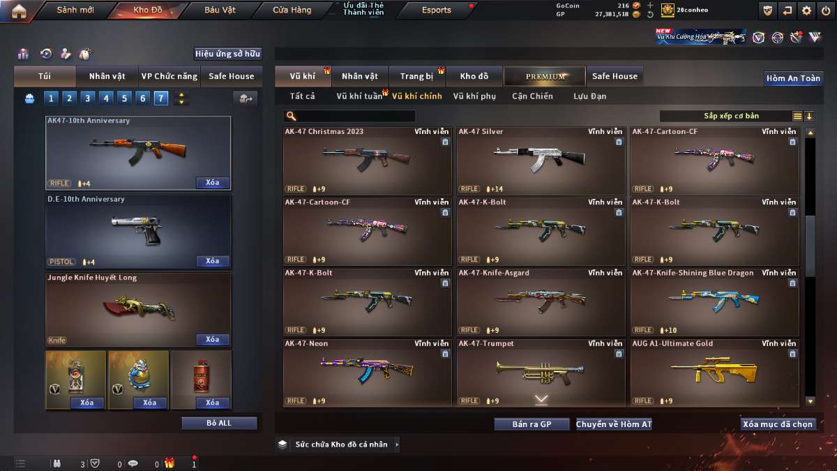 shop acc cf uy tin gia re